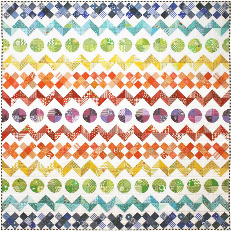 Rainbow Row by Row Quilt Pattern by Emma Jean Jansen